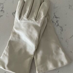 Leather with cashmere lining gloves